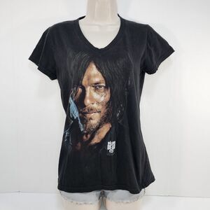 Walking Dead AMC Daryl Dixon Graphic Tee Black S/M Keep Calm Hide Behind Daryl